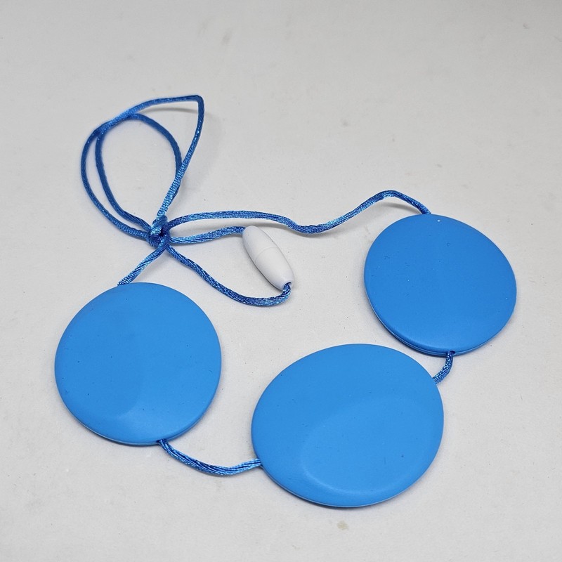 Silicone Chew Necklace for Autism ADHD Calming Teething Chewy Bite Blue gallery