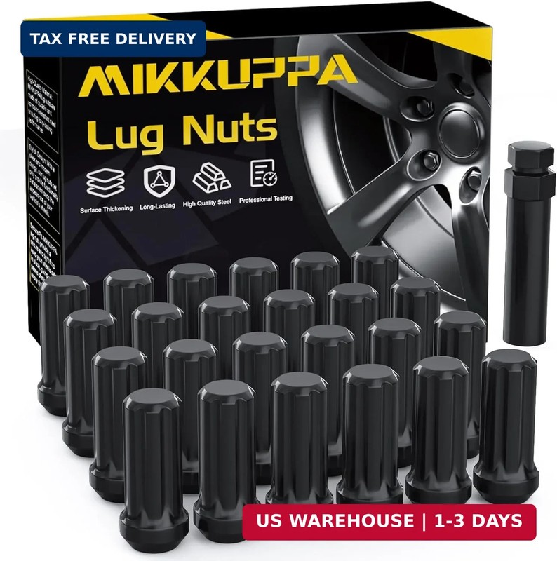 MIKKUPPA 24PCS Lug Nuts Replacement Chevy Ford GMC Cadillac Aftermarket Wheels
