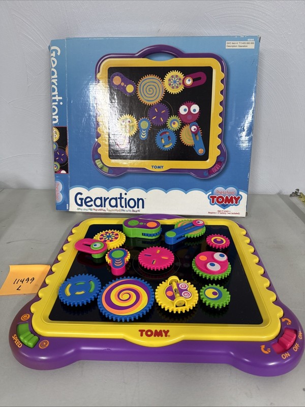 TOMY Preschool Gearation Magnetic Gears Set w/ 11 Gears Working RARE