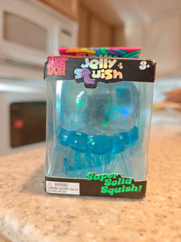 Schylling Needoh Jelly Squish – Sensory Squeeze Toy – Blue