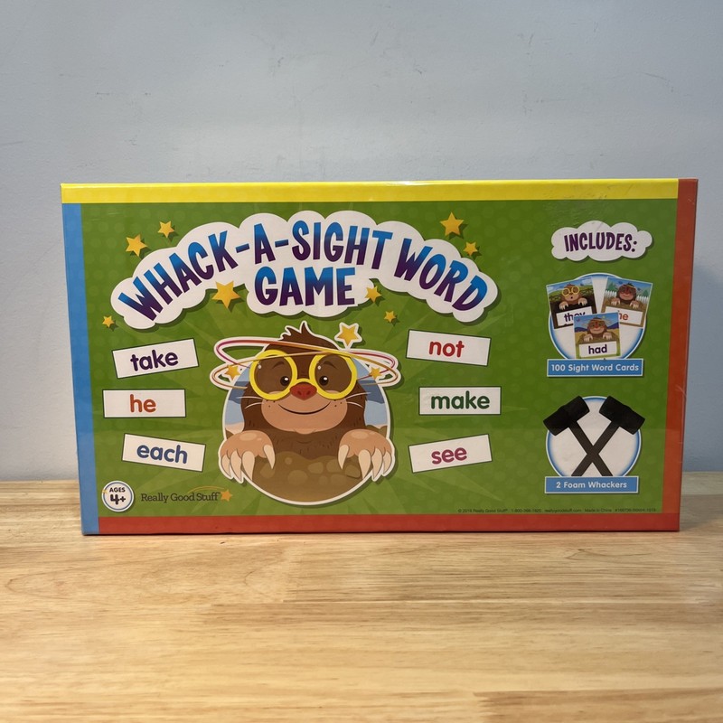 Really Good Stuff Whack-A-Sight-Word Game Visual Tactile and Auditory Learning