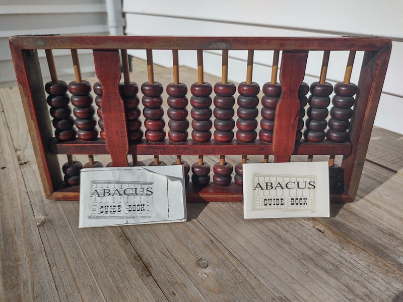 Vintage Wooden Chinese Abacus Rosewood Hardwood Suanpan Calculating Tool 13