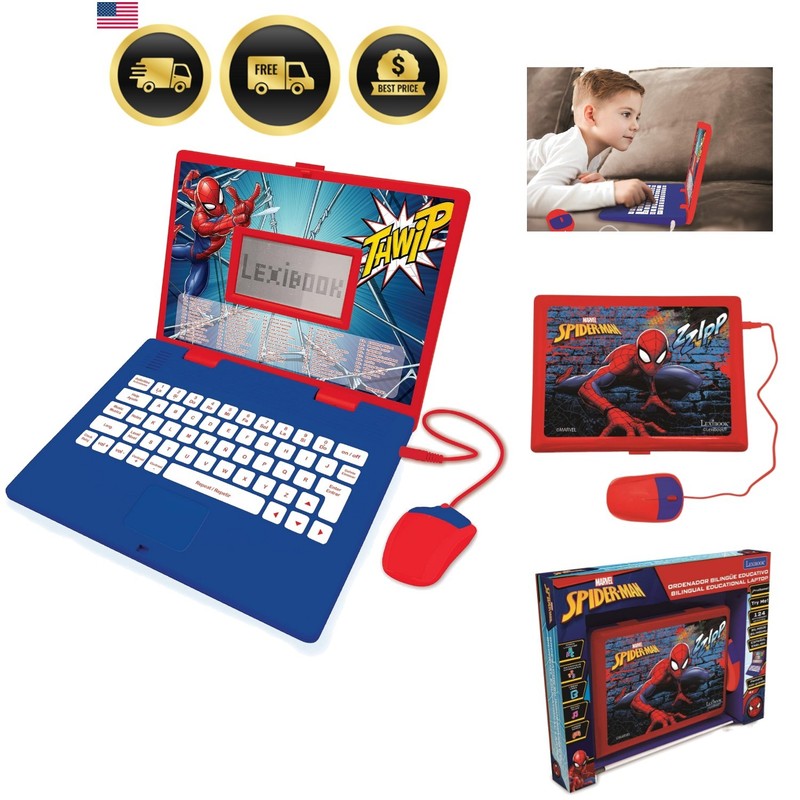 Educational Bilingual Laptop Toy for Kids Kids Learning Play Games Music