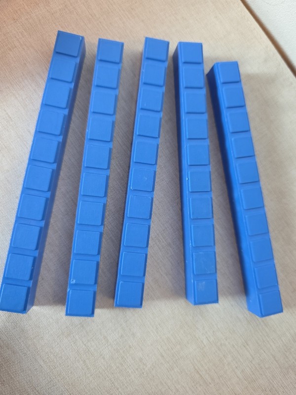 Math U See Demme Learning Manipulatives Integer Block Blue 10s Replacement Set