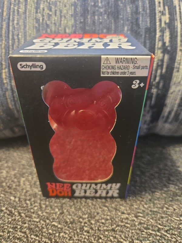 Schylling NeeDoh Red Gummy Bear Squishy Squeeze Toy. AUTHENTIC & HARD TO FIND!!
