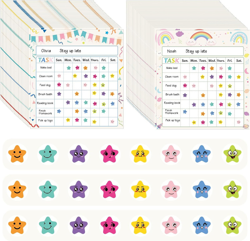 Incentive Reward Chart for Kids 70 Pack Chore Chart for Kids at Home Behavior Ch
