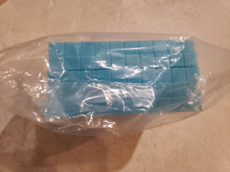 Base 10 Blocks – 100 Flats – Set of 5 – BLUE Math Manipulatives Plastic Blocks