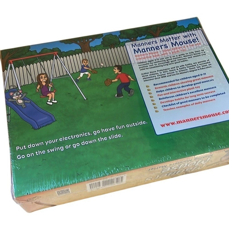 NEW in BOX Manners Mouse Home Edition Book & Plush Toy Set Kids Ages 4-11 gallery